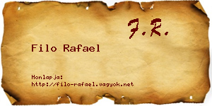 Filo Rafael névjegykártya