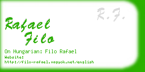 rafael filo business card